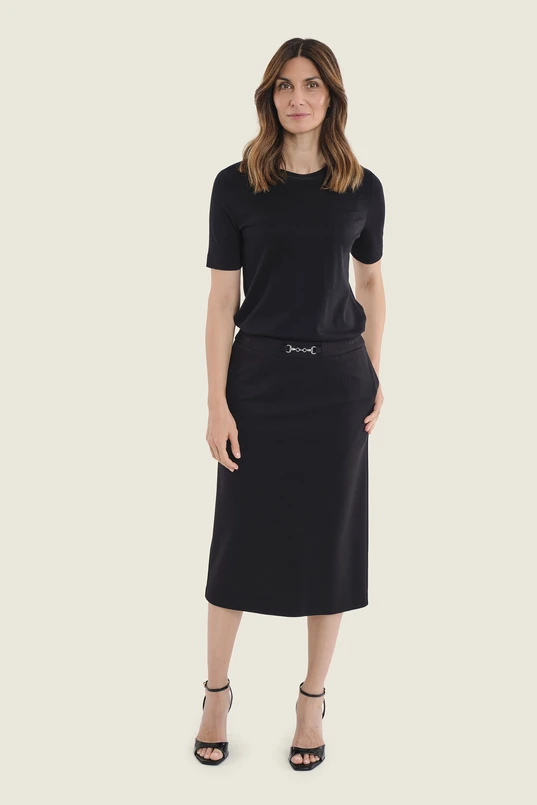 Basic T-shirt met ronde hals