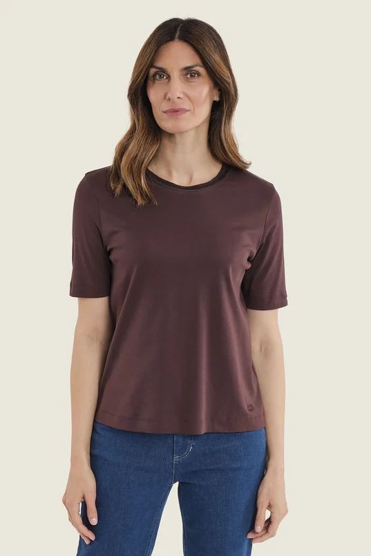 Basic T-shirt met ronde hals