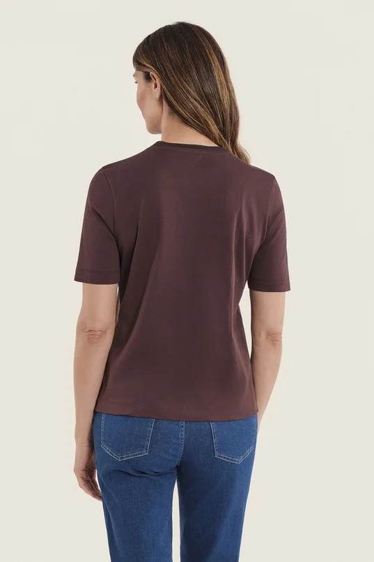 Basic T-shirt met ronde hals