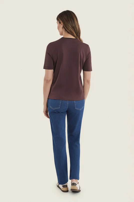 Basic T-shirt met ronde hals