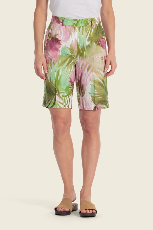 Bermuda met tropische print