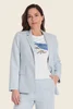 Blazer met linnenstructuur