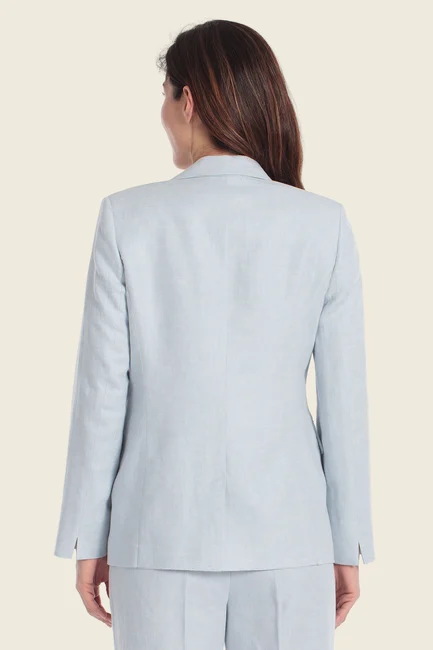 Blazer met linnenstructuur