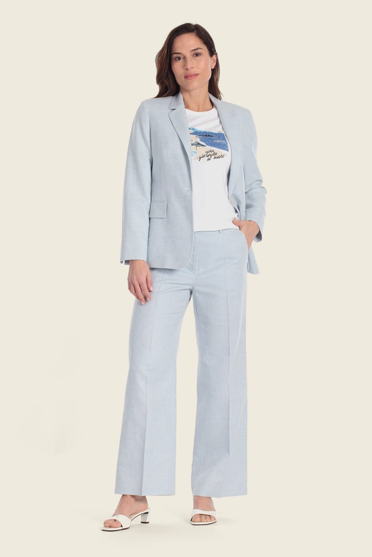 Blazer met linnenstructuur
