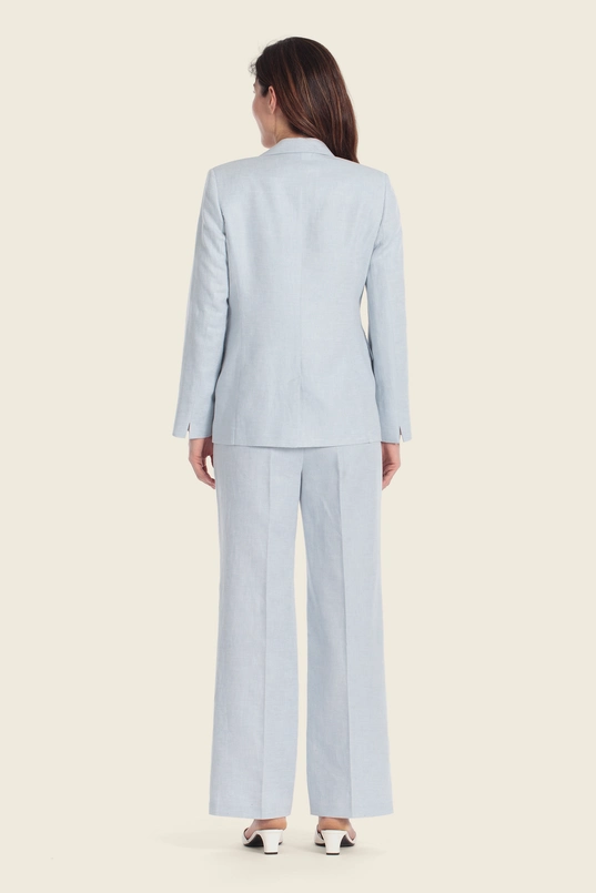 Blazer met linnenstructuur