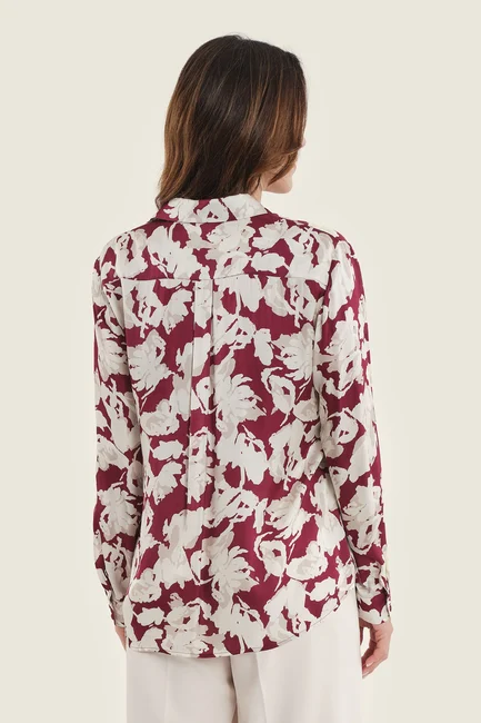 Blouse met abstracte bloemenprint