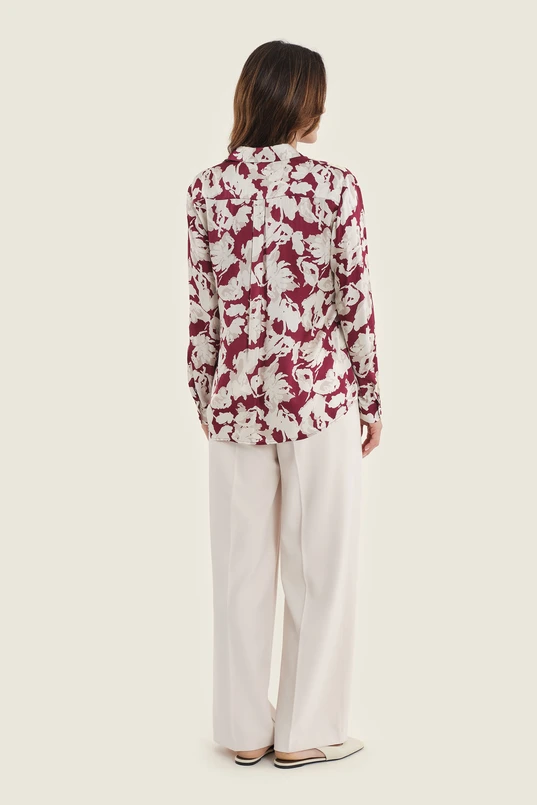 Blouse met abstracte bloemenprint