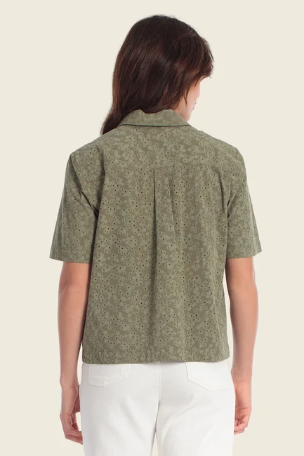 Blouse met ajour dessin