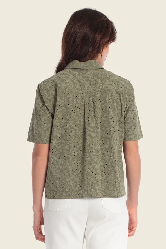 Blouse met ajour dessin