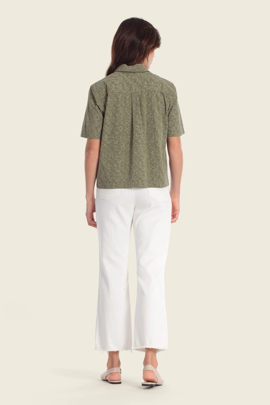 Blouse met ajour dessin