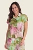 Blouse met bladprint
