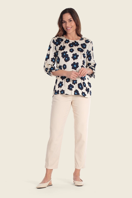 Blouse met bloemendessin