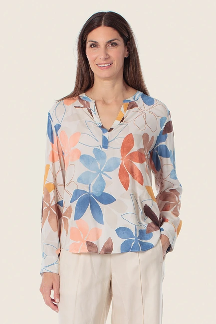 Blouse met bloemenprint