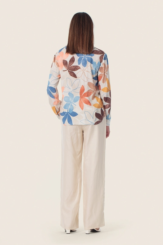 Blouse met bloemenprint