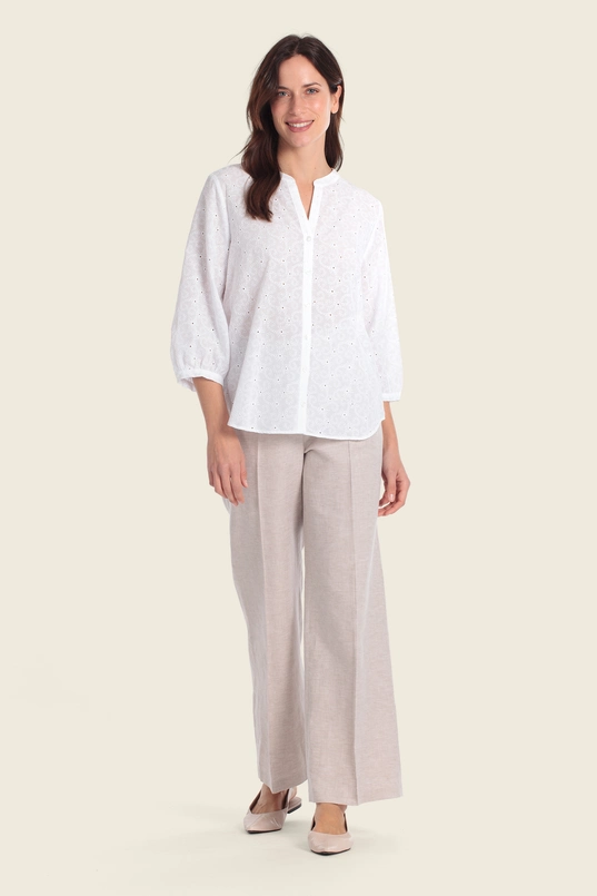 Blouse met borduurmotief