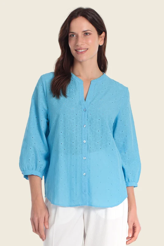 Blouse met borduurmotief