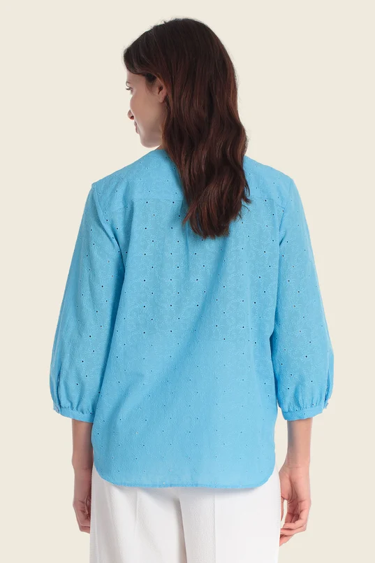 Blouse met borduurmotief