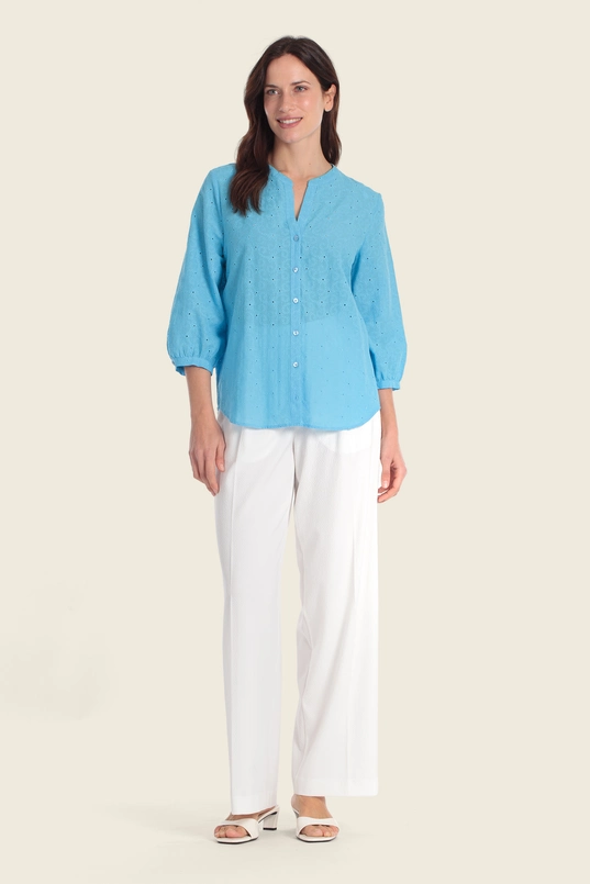 Blouse met borduurmotief