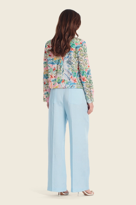 Blouse met botanische print