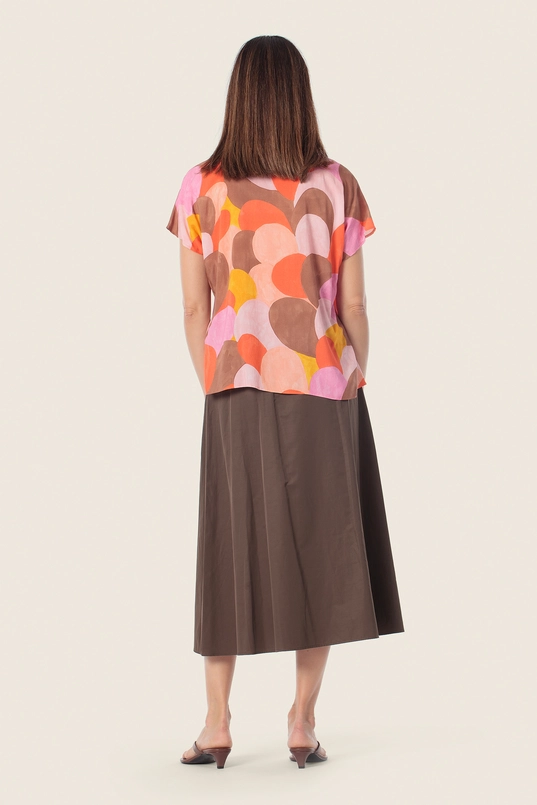 Blouse met cirkelprint