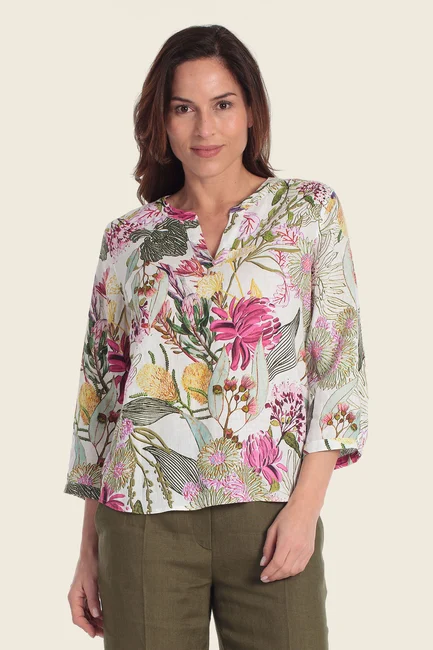 Blouse met florale print