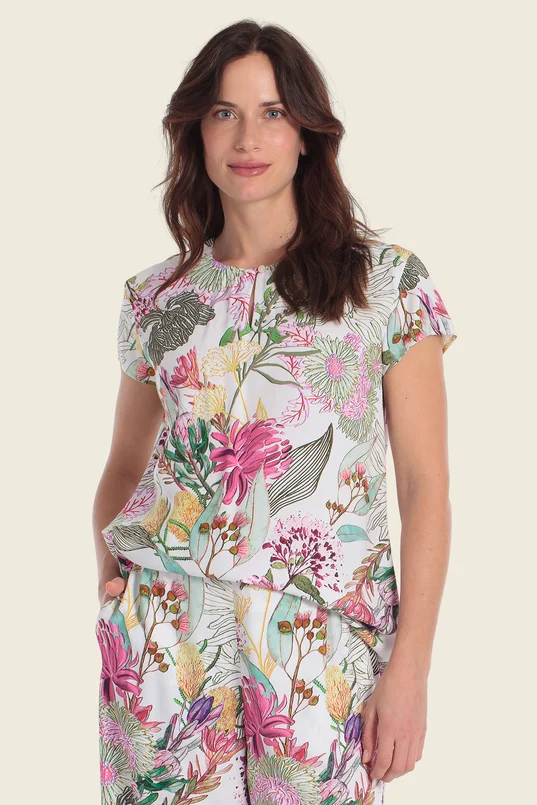 Blouse met florale print