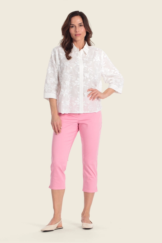 Blouse met geborduurd dessin