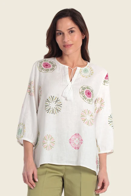 Blouse met grafisch dessin