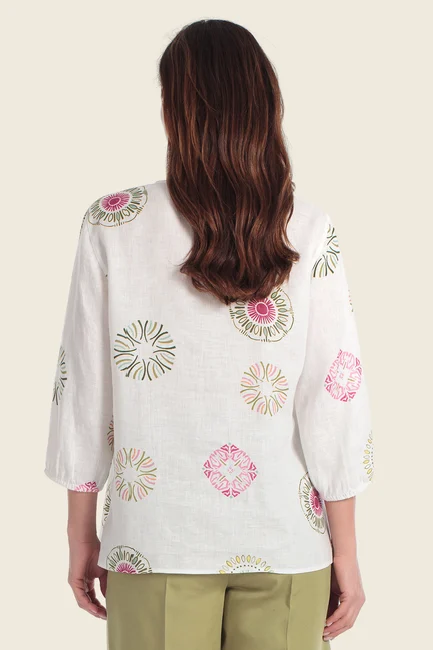 Blouse met grafisch dessin