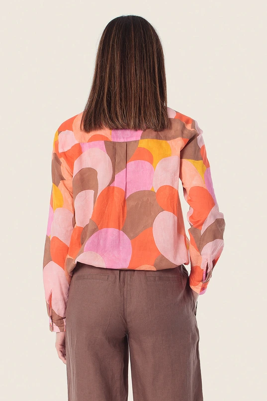 Blouse met kleurenprint