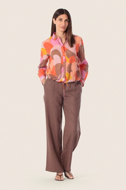 Blouse met kleurenprint