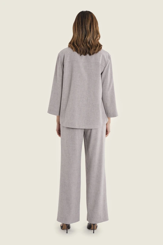 Blouse met melangestructuur