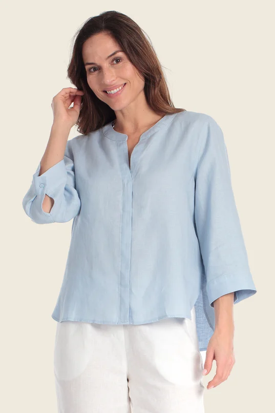 Blouse met opstaande hals
