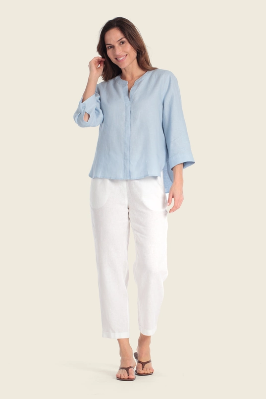 Blouse met opstaande hals