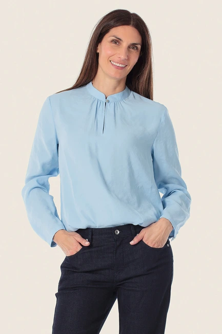Blouse met opstaande kraag