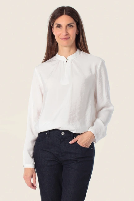 Blouse met opstaande kraag