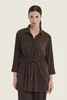 Blouse met taillekoord en structuur