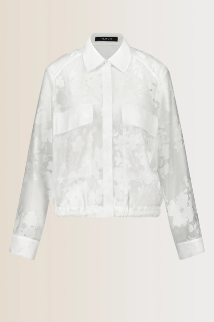 Blouse met ton-sur-ton print