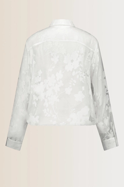 Blouse met ton-sur-ton print
