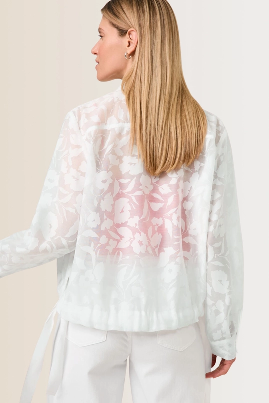 Blouse met ton-sur-ton print