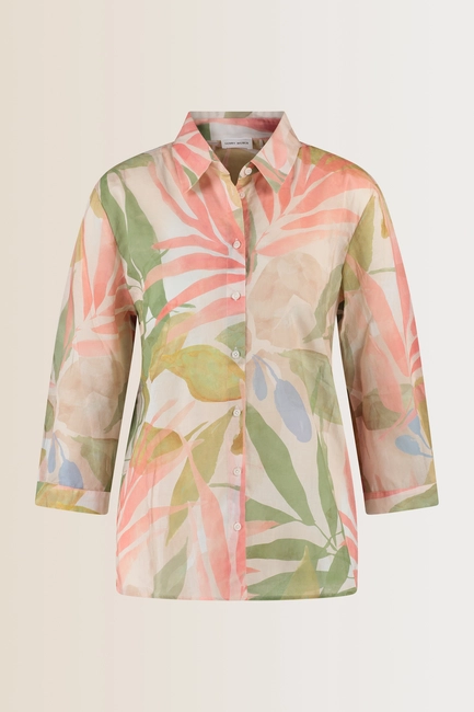 Blouse met tropische print
