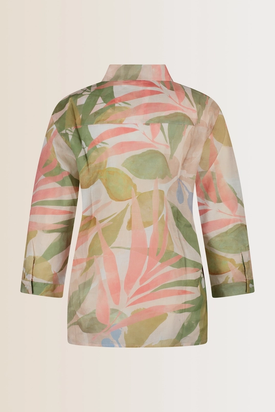 Blouse met tropische print