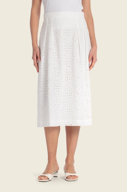 Broderie midi rok