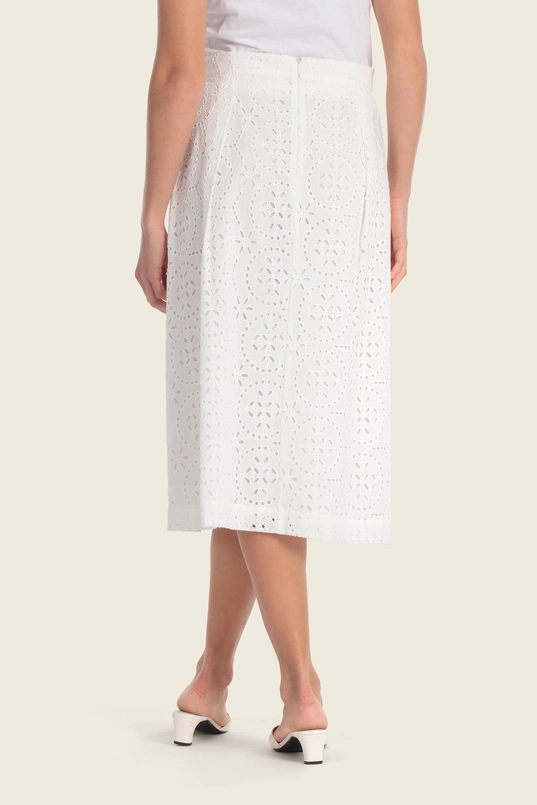 Broderie midi rok