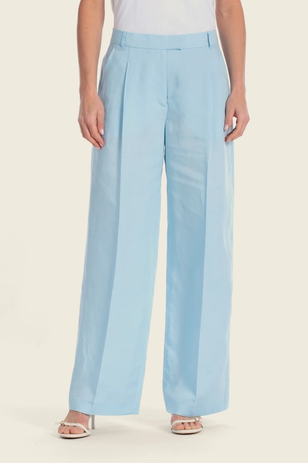Broek met linnenstructuur