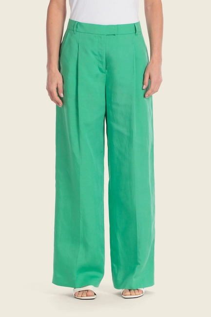 Broek met linnenstructuur