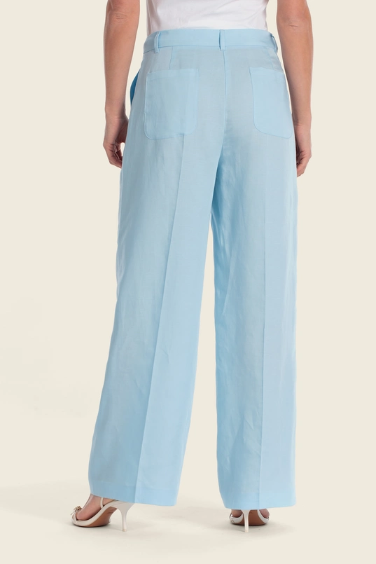 Broek met linnenstructuur