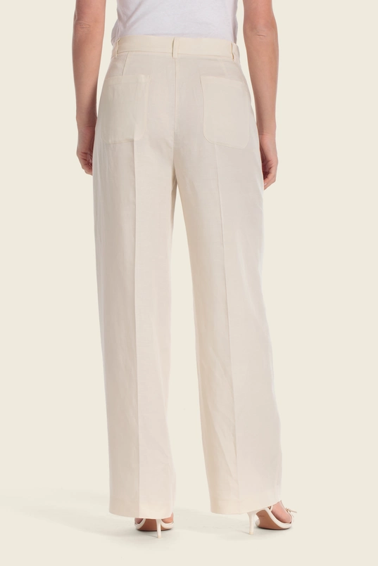 Broek met linnenstructuur