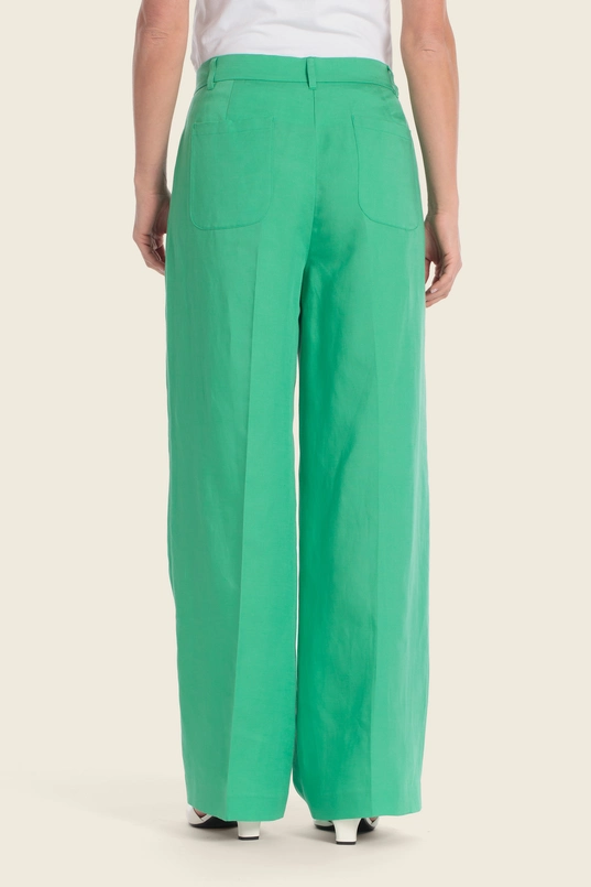 Broek met linnenstructuur