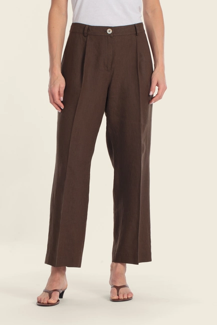 Broek met plooidetail